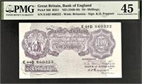 Great Britain 10/- Shillings PMG 45+ Gift!! GBAN