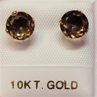 $200 10K  Smokey Quartz(0.8ct) Earrings