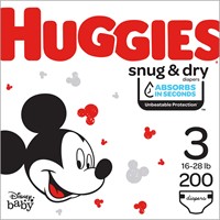 Huggies Snug & Dry Baby Diapers, Size 3, 200 Ct.