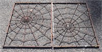 Pair of Spider Web Design Grates