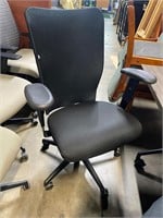 Used office chair, black mesh back