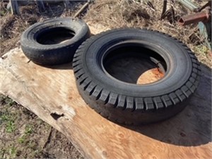 Cultivator parts and 2 tires