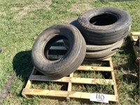 (2) 9.5 L X14SL implement tires 10x16 used front