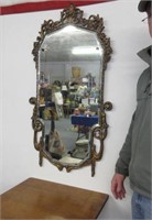 fancy antique wall mirror 22in x 43in