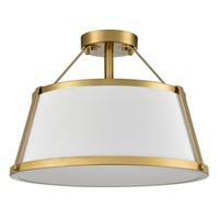 DANSEER Drum Ceiling Light Semi Flush Mount Gold