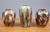 3 PIECES OF BRUSH MCCOY ONYX POTTERY