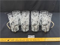 MCM Floral Tumblers in Carrier