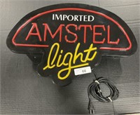 Advertising Amstel Light Sign.