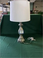 Nickel Finish Table Lamp w/ USB Port