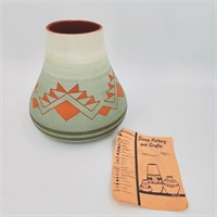 Vintage Sioux Pottery Clay Vase