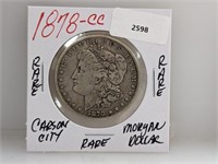 Rare 1878-CC 90% Silv Morgan $1 Dollar