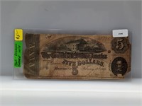 1864 Richmond $5 Confederate Note
