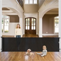 115 Inch Retractable Dog Gate for The House Extra