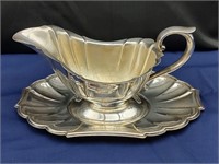 Gorham Heritage Gravy Boat w/Underplate & Box