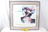 Framed "60th Year Brevard Music Center" Poster