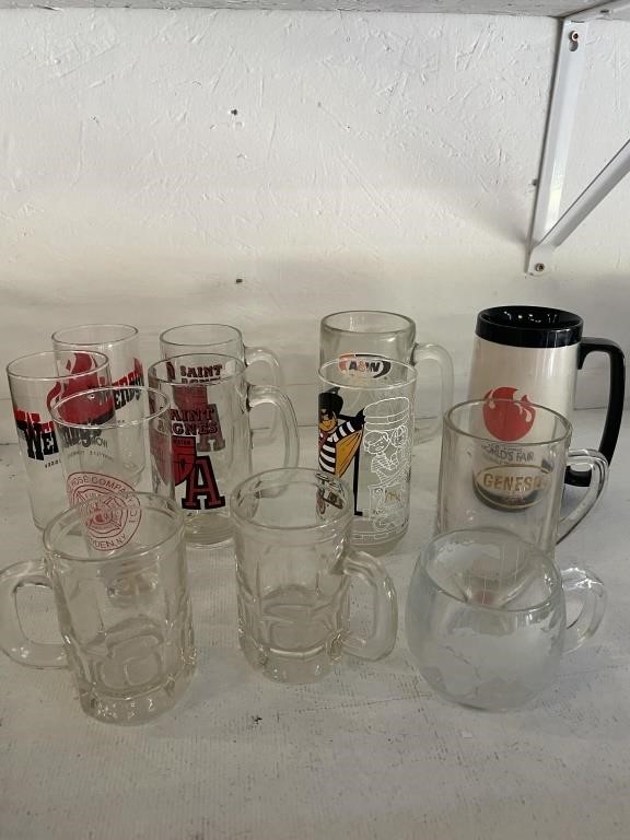 Large Lot of Advertising Drinking Glasses