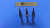 Set Of 3 Ninja Throwing Knives Perfect Point In