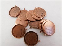 Copper circle pendants