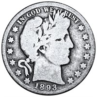 1893-O Barber Silver Half Dollar NICELY CIRCULATED