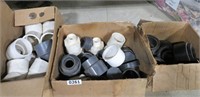 3 boxes of misc pvc fittings