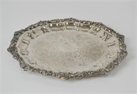 Round Silver Plate Serving Platter