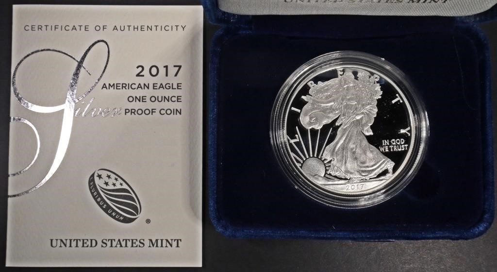 2017-W PROOF AMERICAN SILVER EAGLE OGP