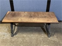 Wood Seat W/ Metal Base Bench 43"x17”x16.5”