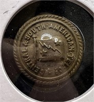 RARE CENTRAL & SOUTH AMERICAN TELEPHONE CO BUTTON