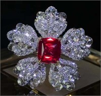 2ct Pigeon Blood Red Ruby Ring 18K Gold