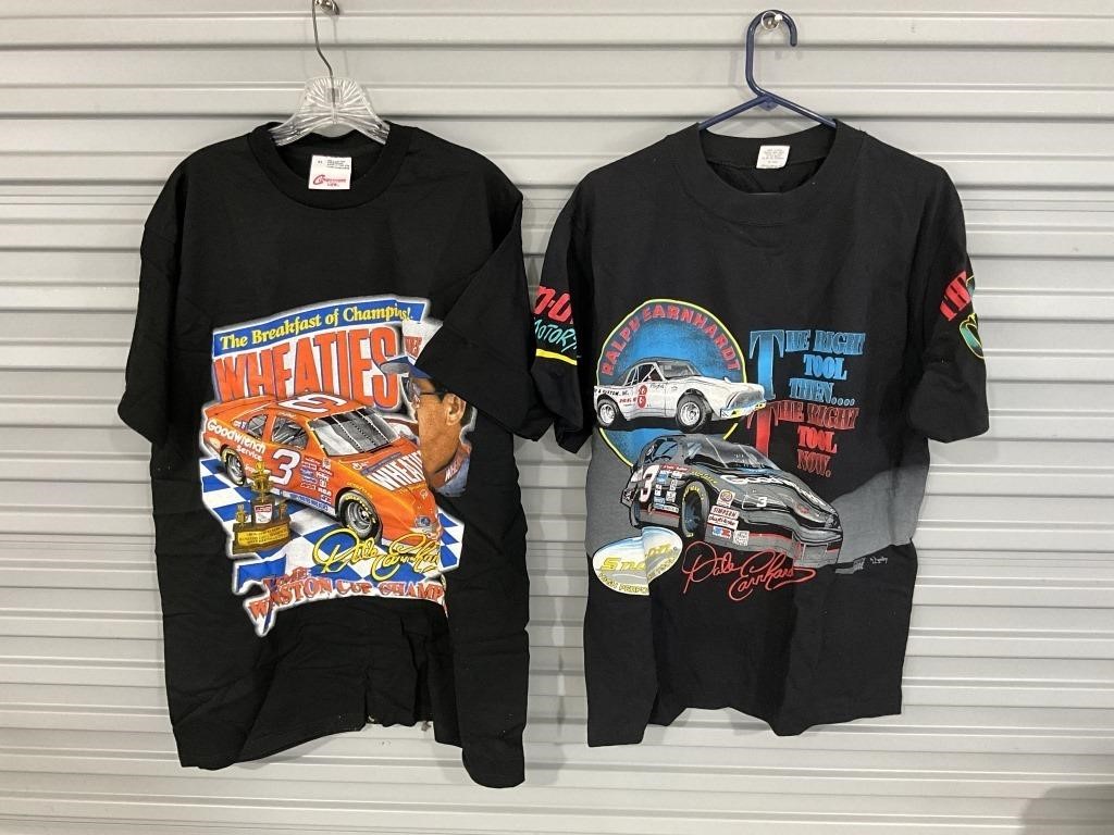 Pair RARE Dale Earnhardt T Shirts Snap On Wheaties