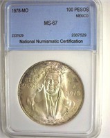 1978-MO 100 Pesos NNC MS67 Mexico