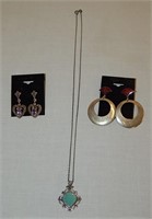 Sterling Necklace & Earrings