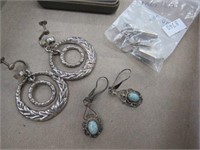 Sterling Silver Double Hoop Earrings, Mexico