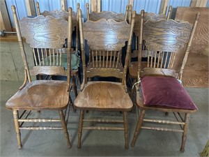 6 wood chairs