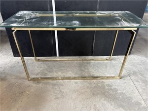 Glass top sofa table