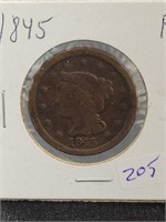 1845 LARGE CENT