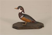Miniature Wood Duck Drake Decoy by Unknown