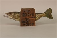 Dave Kober 14" Musky "Fish Decoys by Dave Kober"