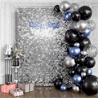 Qcity Shimmer Wall Backdrop, Shiny Sequins, 24 Pan