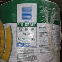 40 ft Roll of R-11 Faced Insulation