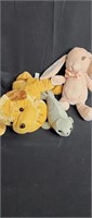 3 Stuffed Animals (Dog, Seal, & Bunny)