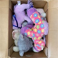 Box Lot of Stuffed Animals