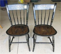 NICHOLS AND STONE HITCHCOCK STYLE CHAIRS X2