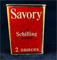 Savory Schilling Spice Tin - 1933