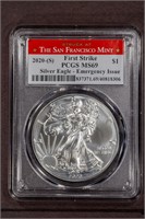 2020-S S$1 Silver Eagle PCGS MS69