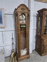 Oak tall case clock