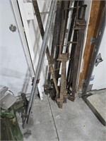 Lot of metal furniture clamps 5 ft to 7 ft in