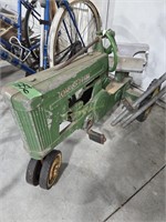 Vintage John Deere toy pedal tractor