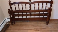 Wood bed frame 58 in x 39 in.