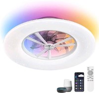 Orison RGB Ceiling Fans with Lights, 24'' Low Prof